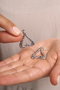 Heliophilia Silver Pendientes de Plata con Cuerpo de Metal
